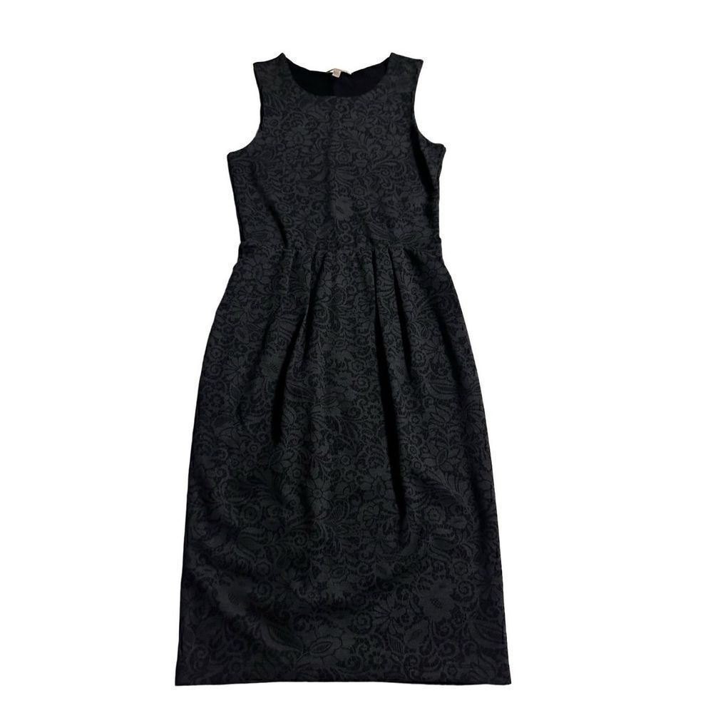 Anthropologie Bordeaux Dress Women Size XS Black Lace Pattern Mini stretch
